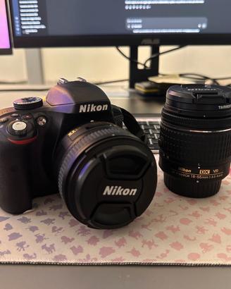 Nikon D3300 + Obiettivi 50mm 1.8 e 18-55mm