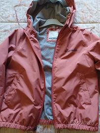 giubbetto donna color corallo con tasche e cappucc