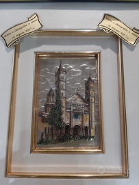 Quadro "Vercelli-Duomo" su argento