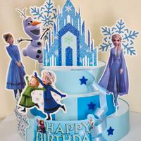 Torta finta scenografica tema Frozen 