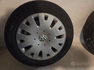 2 Gomme 185/60/14 + cerchi in ferro vw polo da 14