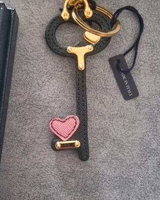 👑 PRADA Portachiavi SAFFIANO Key Charme
