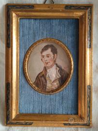 Miniatura dipinta di antico aristocratico