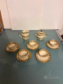 Servizio caffe vintage bavaria porcellana e oro