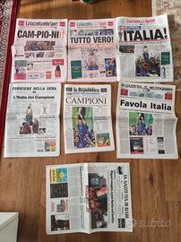 Lotto di 7 quotidiani vittoria Mondiale 2006