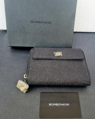 Borbonese portafoglio nero NUOVO originale