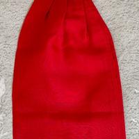 Plastron o Ascot in pura seta rosso