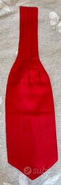 Plastron o Ascot in pura seta rosso