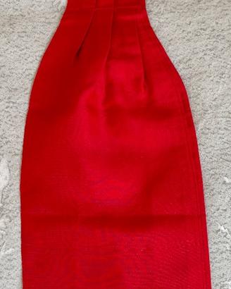 Plastron o Ascot in pura seta rosso