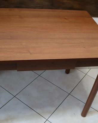tavolo cucina 100x70 alto 78 cm legno tinta noce