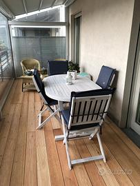 Tavolo legno da giardino con 4 sedie - Bizzotto