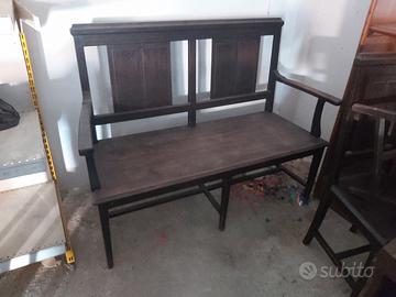 Panchina + 2 sedie in legno 