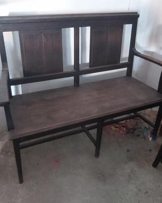 Panchina + 2 sedie in legno 