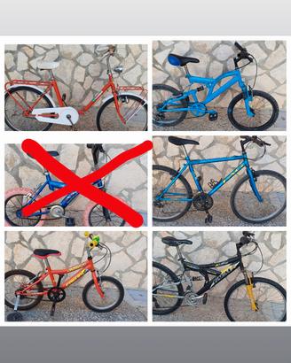 10 biciclette usate di tutte le misure 