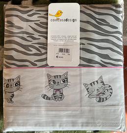 Lenzuola singole gattini