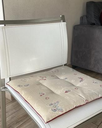 4 Cuscini per sedie 🪑 40x40 beige e bordeaux