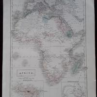 Carta geografica dell'Africa del 1851
