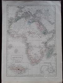 Carta geografica dell'Africa del 1851