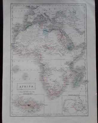Carta geografica dell'Africa del 1851