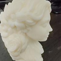 Candela profumata testa di donna 