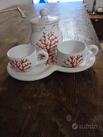 splendido set tazzine caffè artigianato sardo