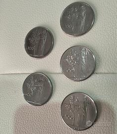 Lotto monete 100 lire