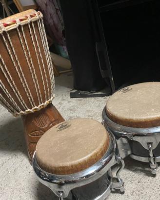 Strumenti percussioni djambe Bongo fiberskin remo
