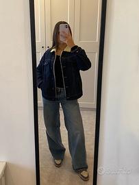 Giacca Sherpa in Denim Jeans di Pull&Bear taglia S