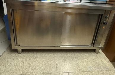 Tavolo/Armadio caldo in acciaio inox NUOVO