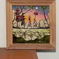 Quadretti + orologio da parete + portacandel etnic