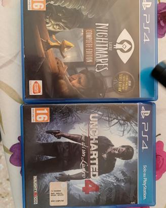 Giochi PS4 Uncharted 4 e Little nightmares