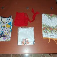 Lotto 3 Grembiuli + Camice da Cucina puro Cotone