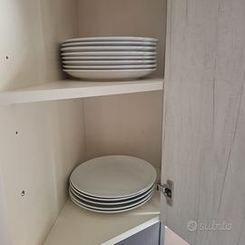 13 piatti piani bianco ceramica no fondi cucina