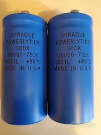 Sprague Capacitor - Made in USA - 10.000uF/75VDC