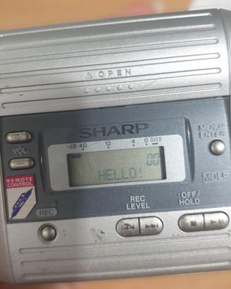 SHARP Registratore Mini-Disc Portatile Argento
