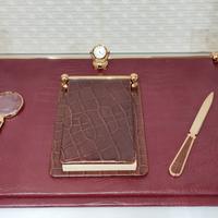 SET SCRIVANIA (5pz) in PELLE della RENZO ROMAGNOLI