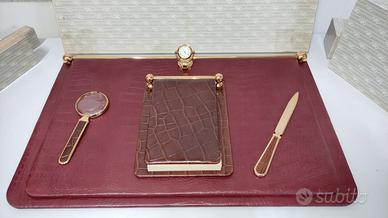 SET SCRIVANIA (5pz) in PELLE della RENZO ROMAGNOLI