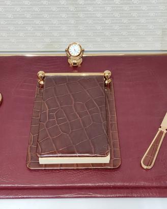 SET SCRIVANIA (5pz) in PELLE della RENZO ROMAGNOLI