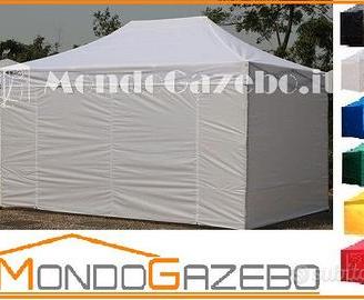3x4,5 Gazebo 3cm fiera sport associazioni con lati
