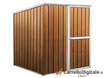 Box da giardino lamiera 175x185cm 2,92mq fin legno