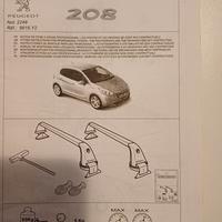  barre portatutto originali pegeout 208