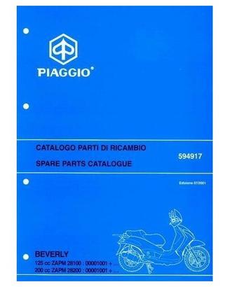 Catalogo ricambi Piaggio Beverly 125 e 200