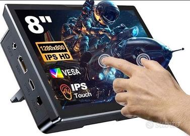 Monitor touchscreen da 8 pollici schermo IPS 16:9