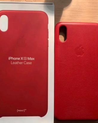 Cover apple in pelle rossa Iphone XS Max