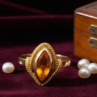 Anello Topazio Marquise Anni ’50