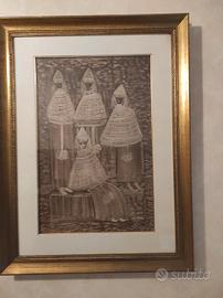 Dipinti su tela "Licos" due opere con cornice