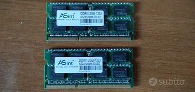 RAM ASint 2GB DDRIII DDR3 SSZ3128M8-EDJED AsusX52J