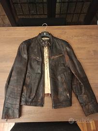 giubbino pelle motociclista