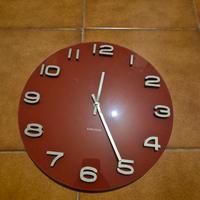 orologii da parete rosso laccato