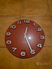 orologii da parete rosso laccato